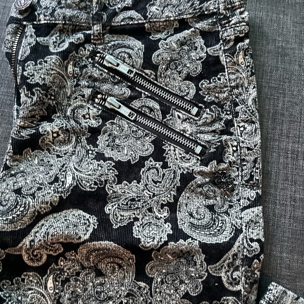 Scotch & Soda Black and Gray Paisley Women Jeggings